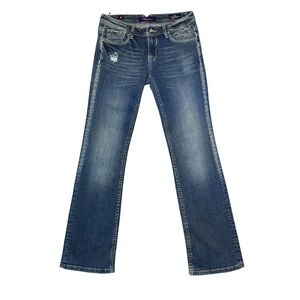 Vigoss Women's Denim Boot Cut Jeans with Studded Pockets Size 28 5/6 Inseam 30